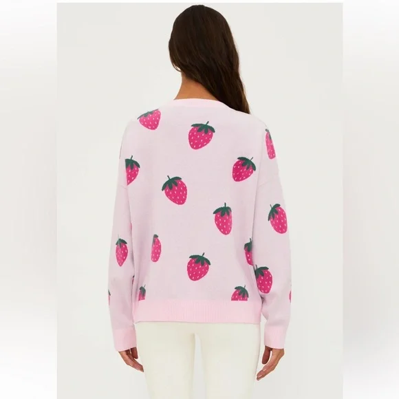 Beach Riot NWT Sz M Joey Sweet strawberries oversized sweater; so cute! - Picture 13 of 16
